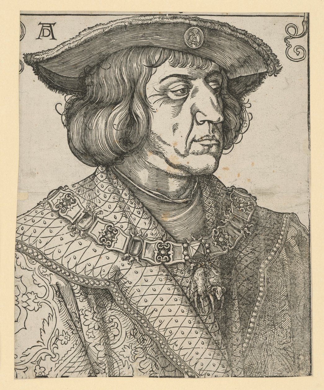 Keizer Maximiliaan I door Albrecht Dürer