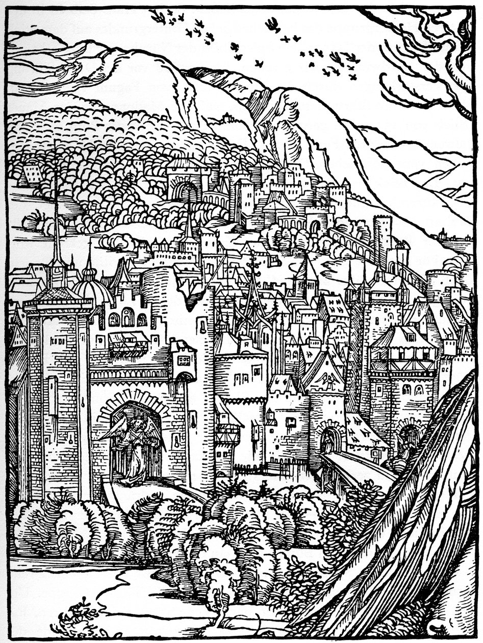 Landschap, 1498 door Albrecht Dürer