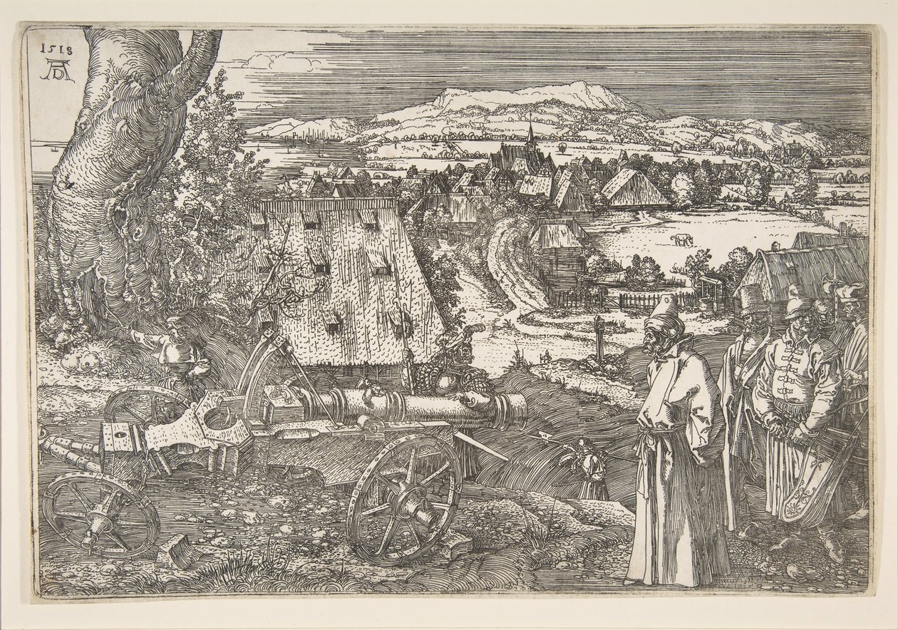 Landschap met een Kanon door Albrecht Dürer