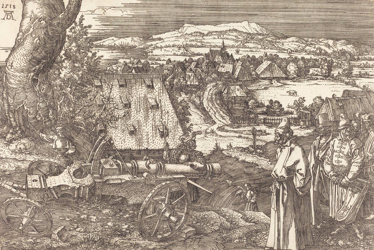 Landschap met het Kanon, 1518 door Albrecht Dürer