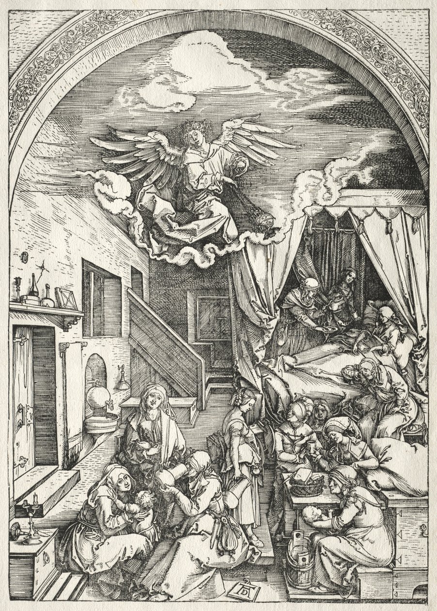Leven van de Maagd: Geboorte van de Maagd door Albrecht Dürer