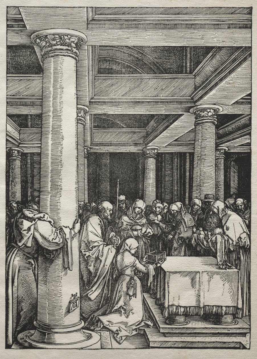 Leven van de Maagd: Presentatie van Jezus in de tempel door Albrecht Dürer