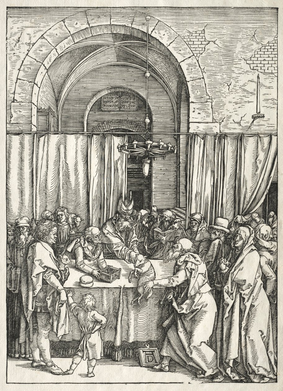 Leven van de Maagd: Verwerping van Joachims Offer, 1504-1505 door Albrecht Dürer