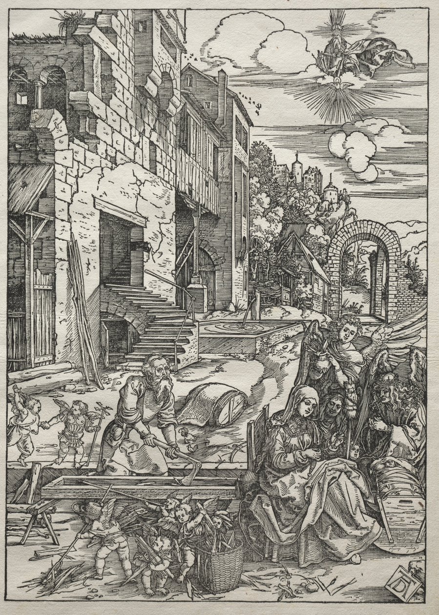 Leven van de Maagd: De Rust in Egypte, 1504-1505 door Albrecht Dürer