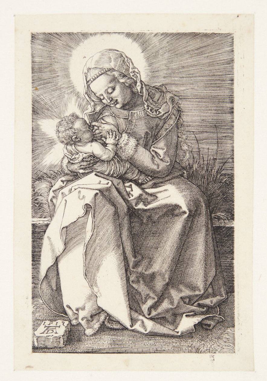 Madonna die borstvoeding geeft door Albrecht Dürer