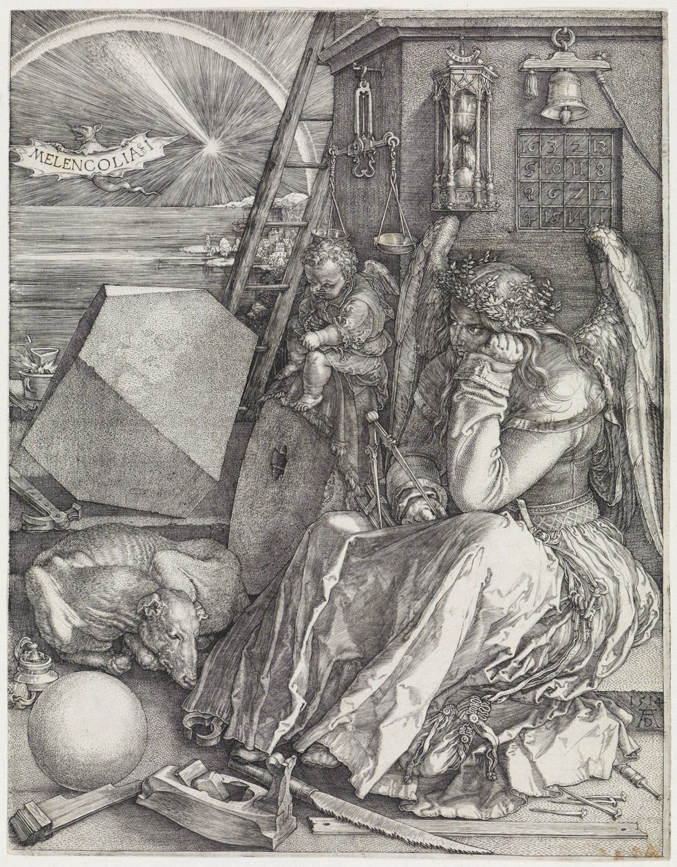 Melencolia I (De melancholie) door Albrecht Dürer