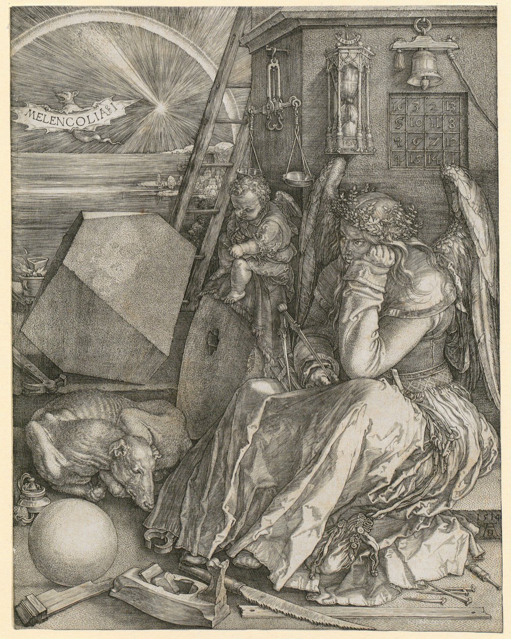 Melencolia I.... door Albrecht Dürer