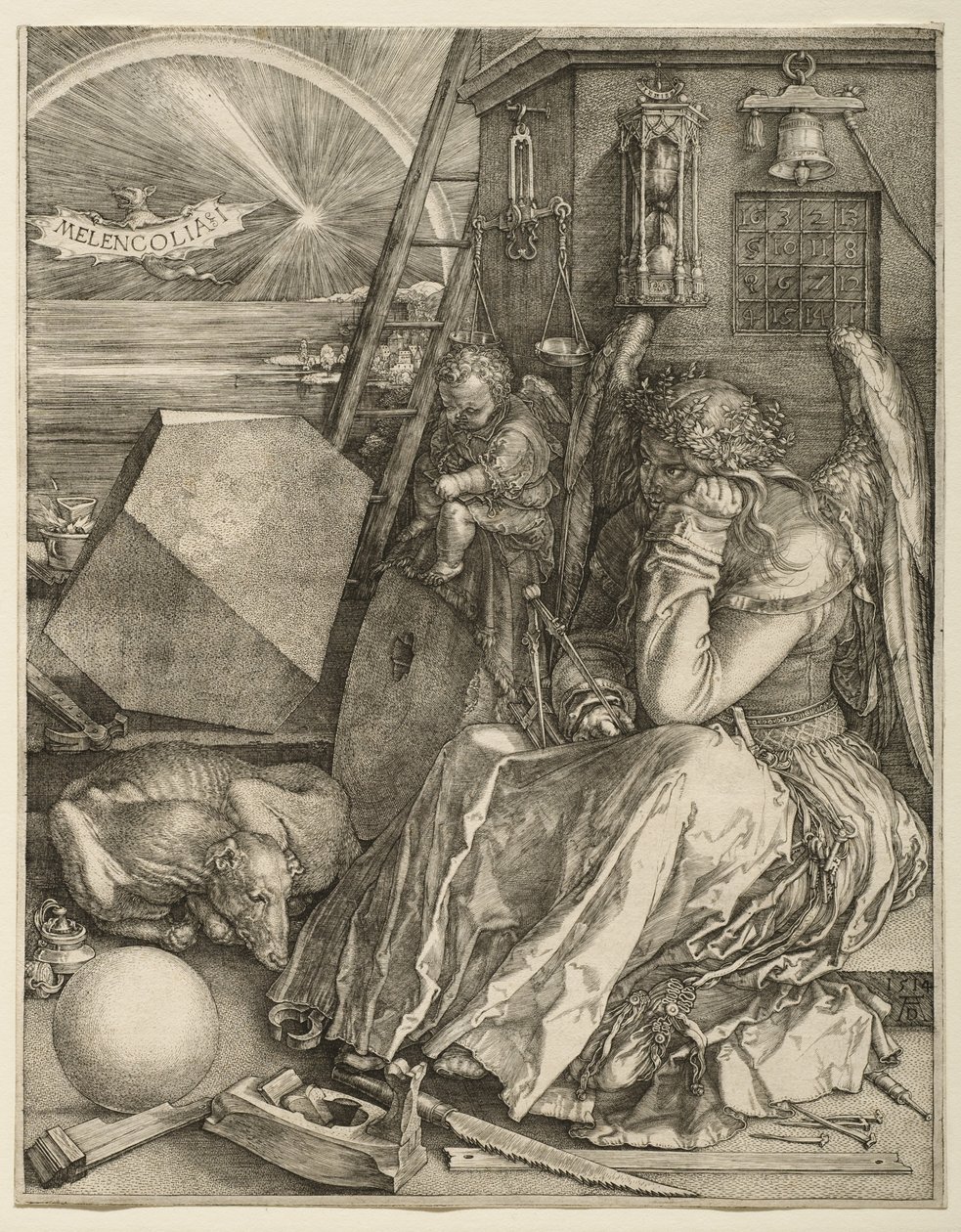 Melencolia I, 1514 door Albrecht Dürer