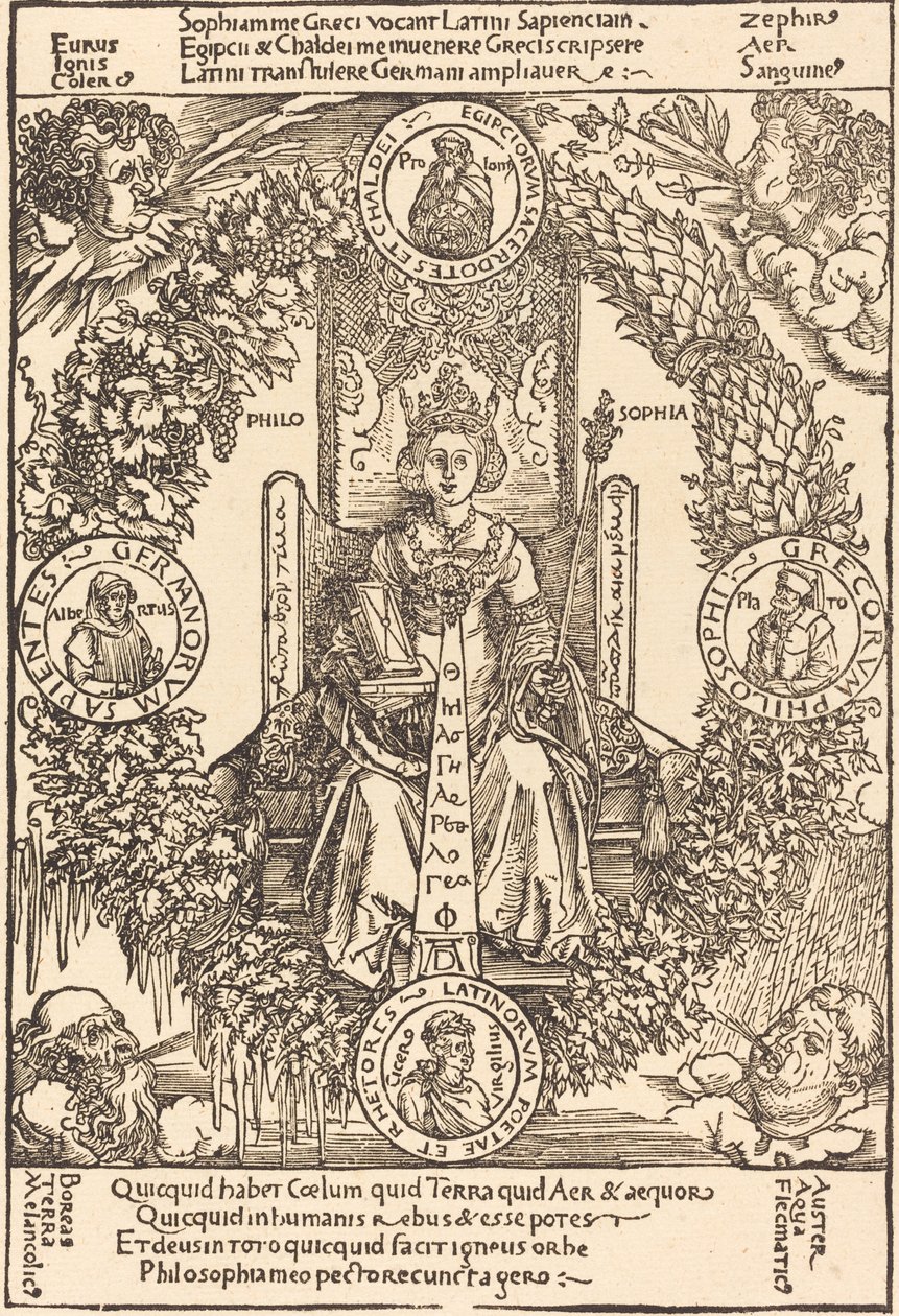 Filosofie, waarschijnlijk 1502 door Albrecht Dürer