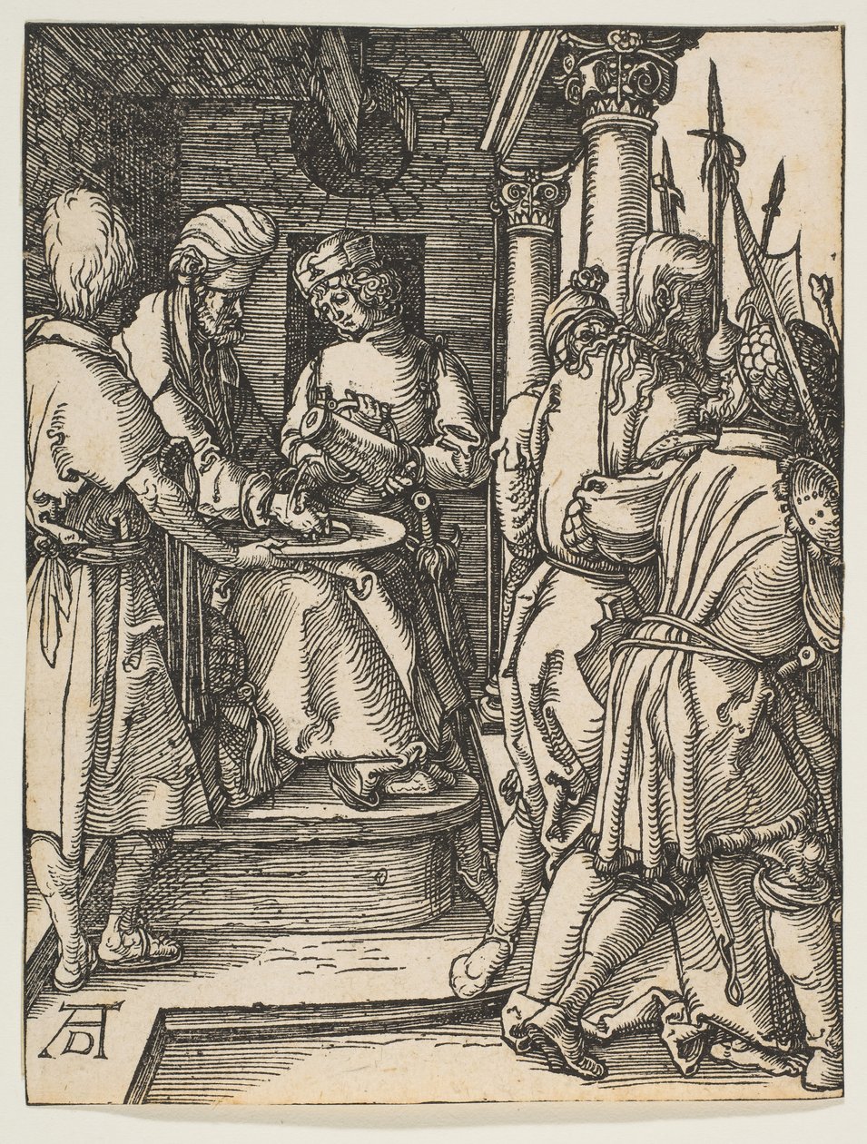 Pilatus Wast Zijn Handen, uit De Kleine Passie, ca. 1509 door Albrecht Dürer