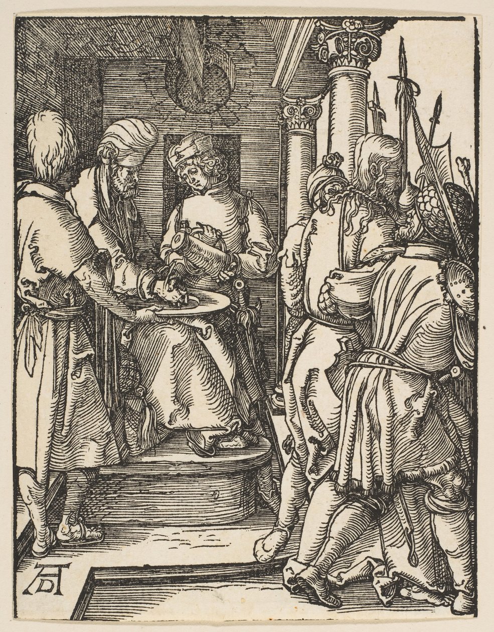 Pilatus wast zijn handen, uit De Kleine Passie, ca. 1509 door Albrecht Dürer