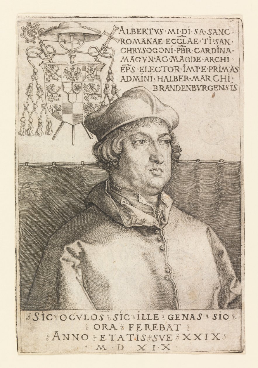Portret van Albrecht van Brandenburg door Albrecht Dürer