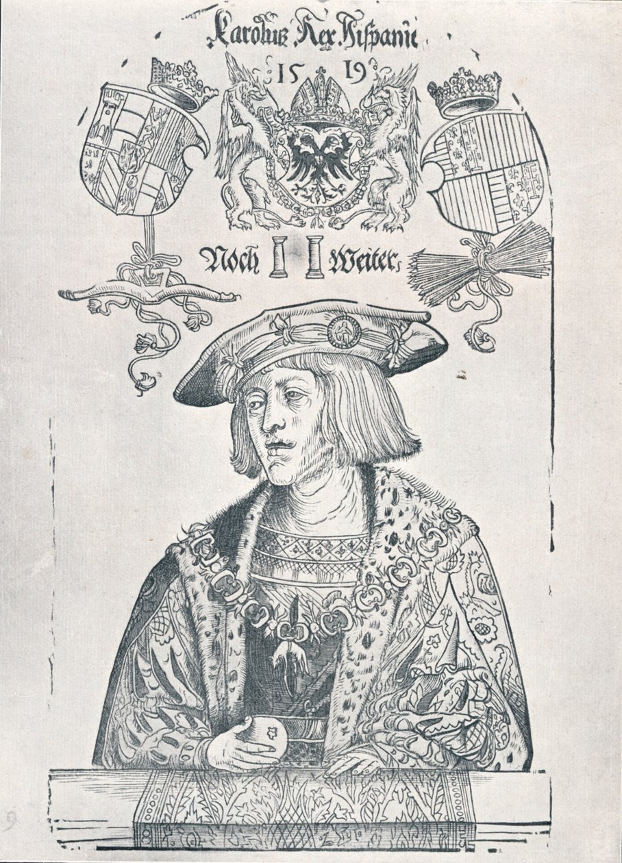 Portret van keizer Karel V, 1519 1906 door Albrecht Dürer