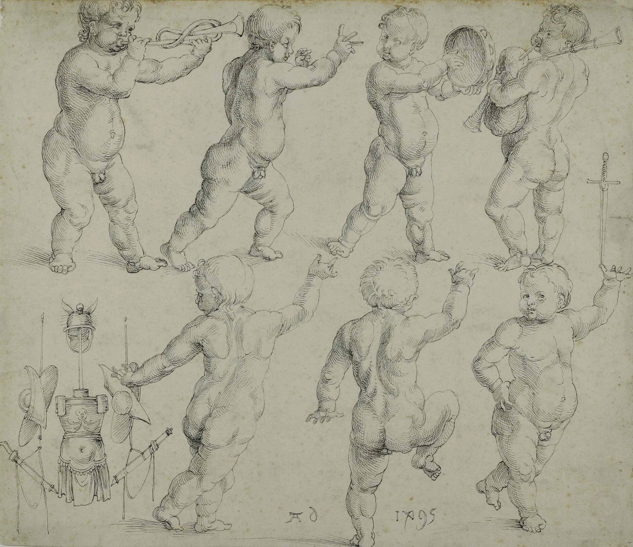 Putti, 1495 door Albrecht Dürer