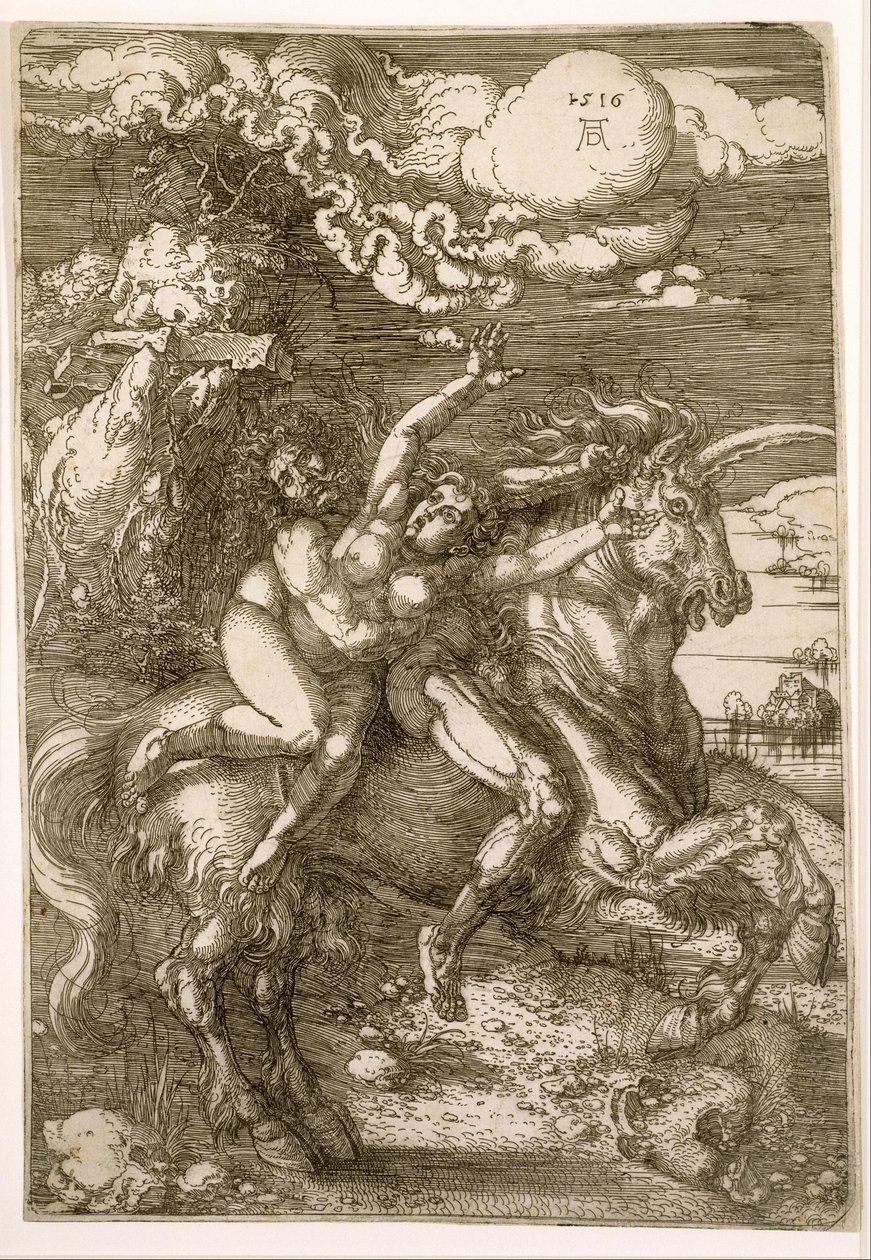 Verkrachting van Prosperpina (Ontvoering op een Eenhoorn) door Albrecht Dürer