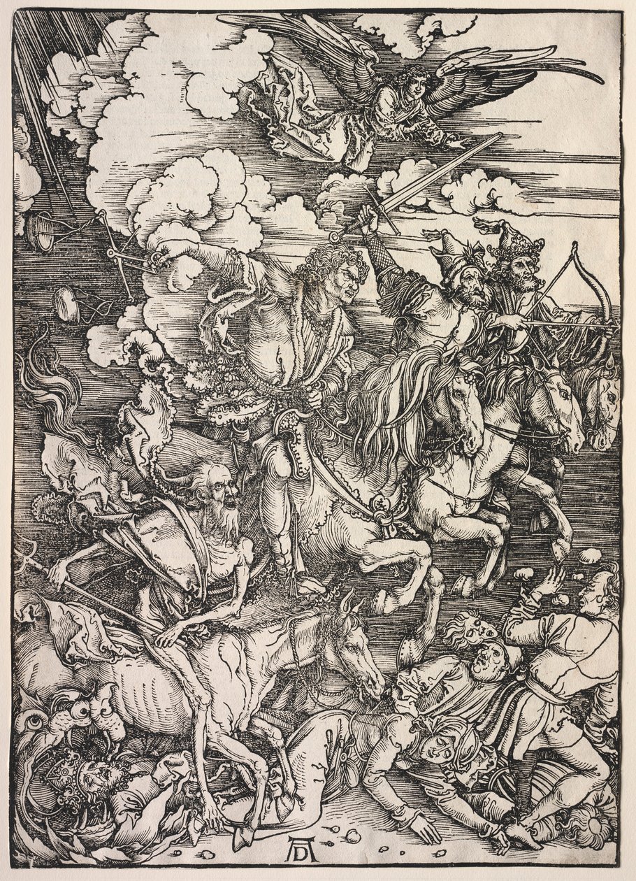 Openbaring van St. Johannes: De Vier Ruiters, 1511 door Albrecht Dürer