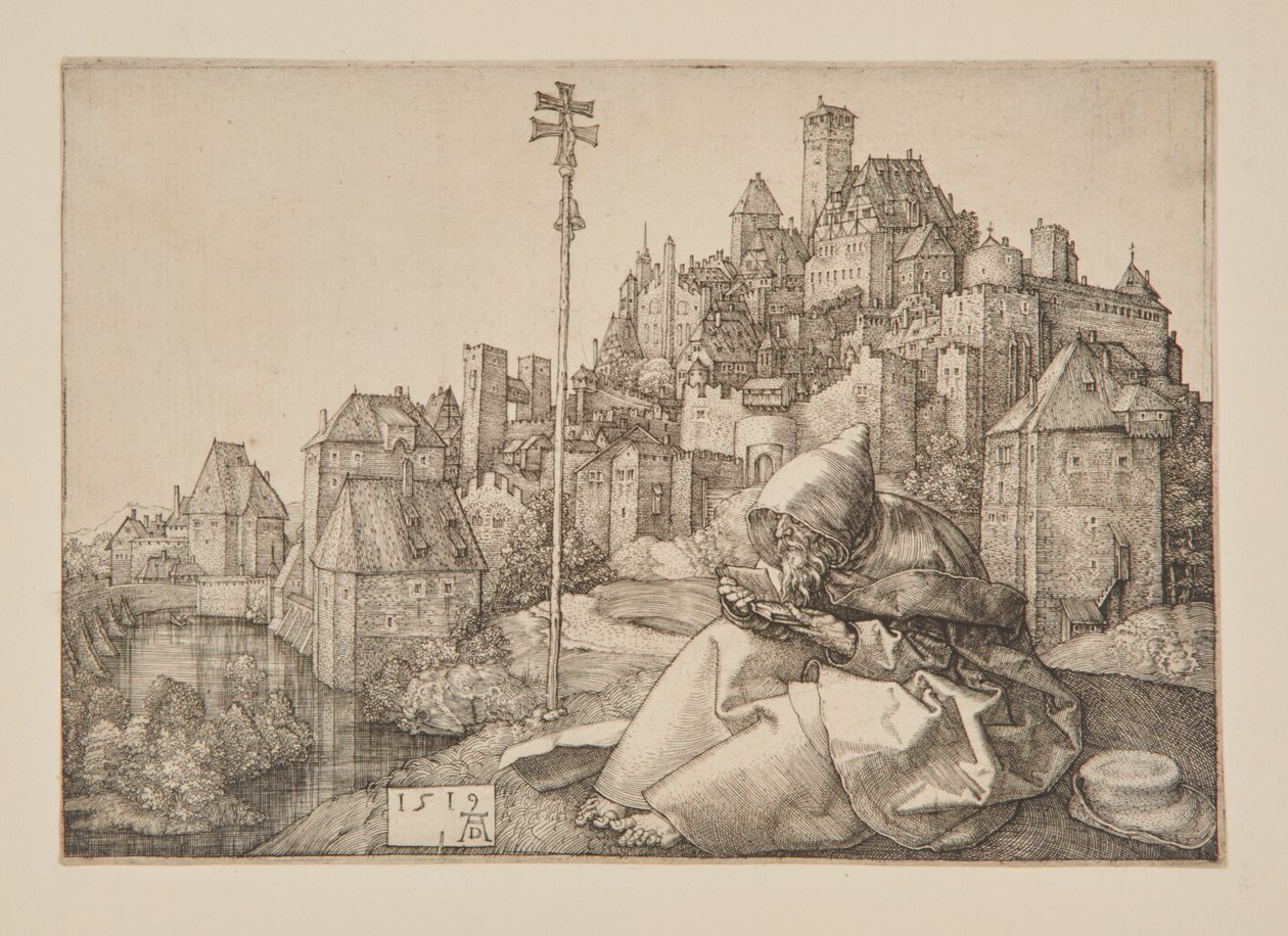 De heilige Antonius lezend door Albrecht Dürer