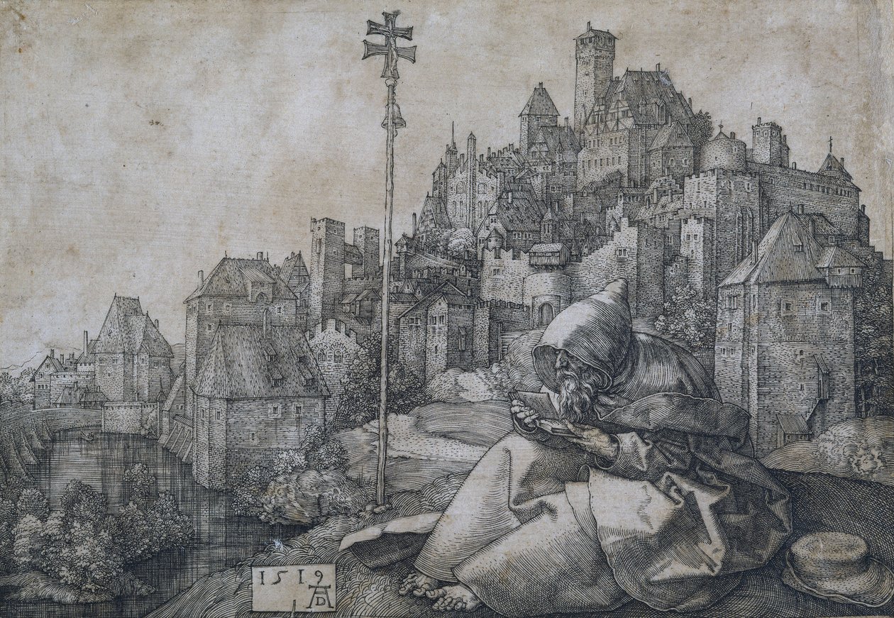 Sint-Antonius voor de stad, 1519 door Albrecht Dürer