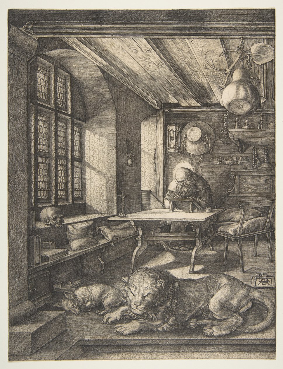 De heilige Hiëronymus in zijn studeerkamer door Albrecht Dürer