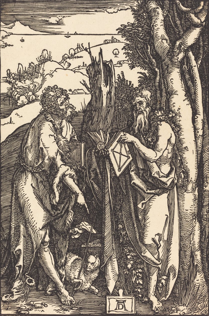 Sint Johannes de Doper en Sint Onuphrius door Albrecht Dürer