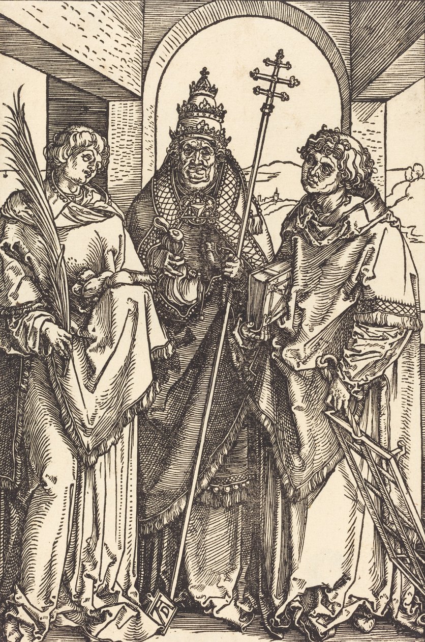 Heiligen Stefanus, Sixtus en Laurentius, waarschijnlijk ca. 1504-1505 door Albrecht Dürer