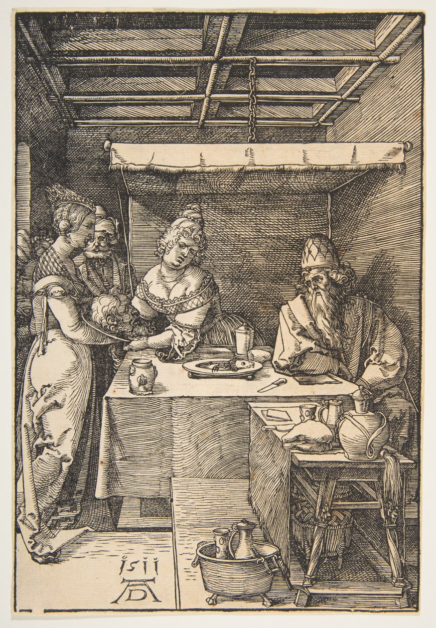 Salome ontvangt het hoofd van Johannes de Doper door Albrecht Dürer