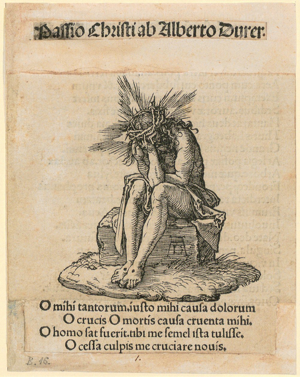 Man van Smarten, titelblad van de serie „Kleine houtsnedepassie“ door Albrecht Dürer