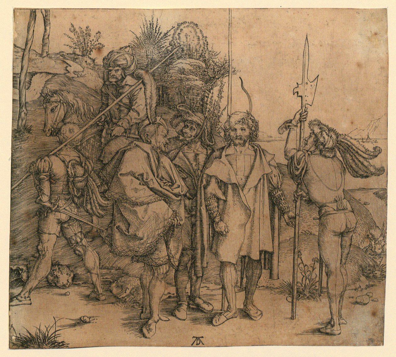 Zes militairen door Albrecht Dürer