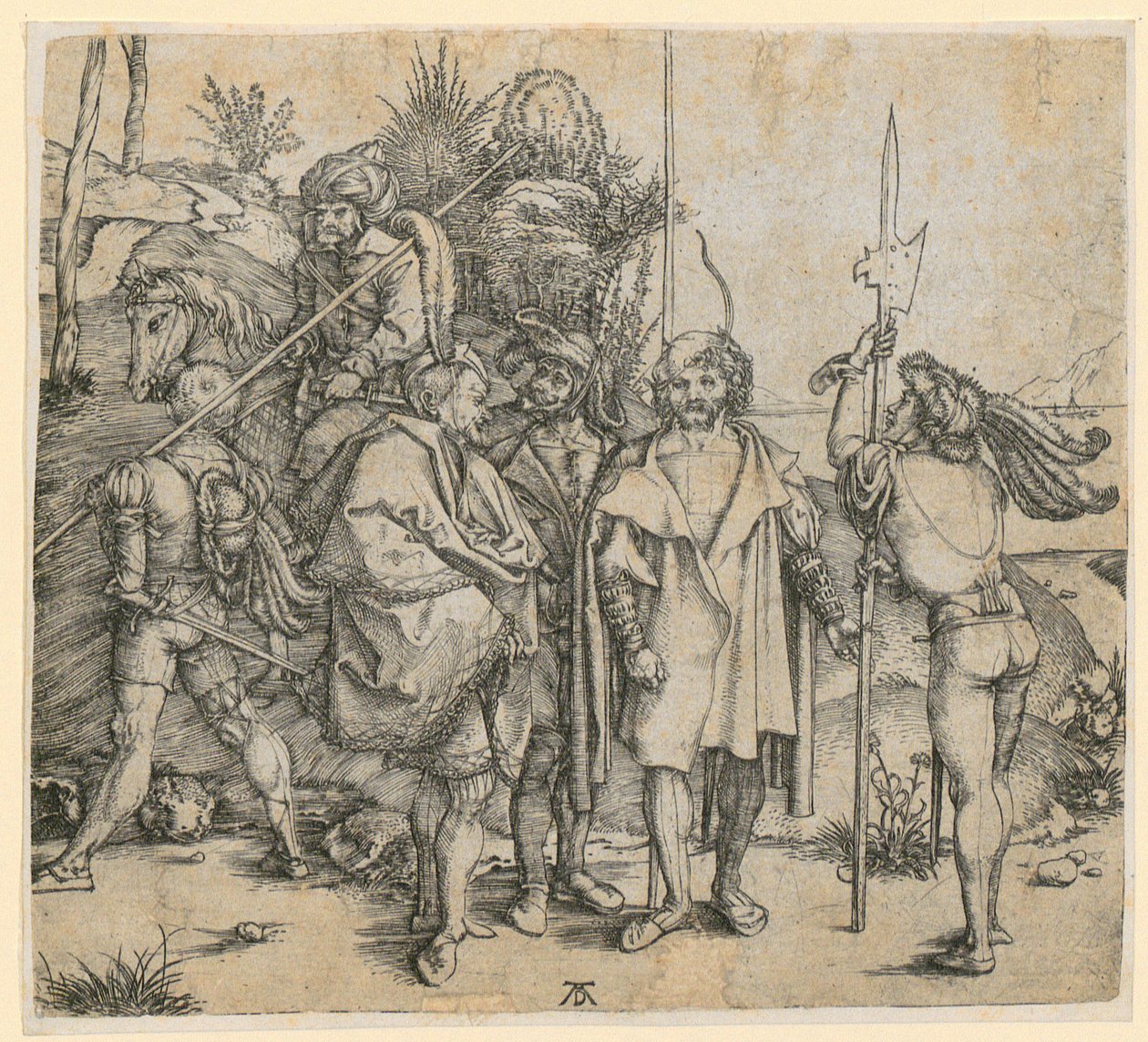 Zes krijgslieden door Albrecht Dürer