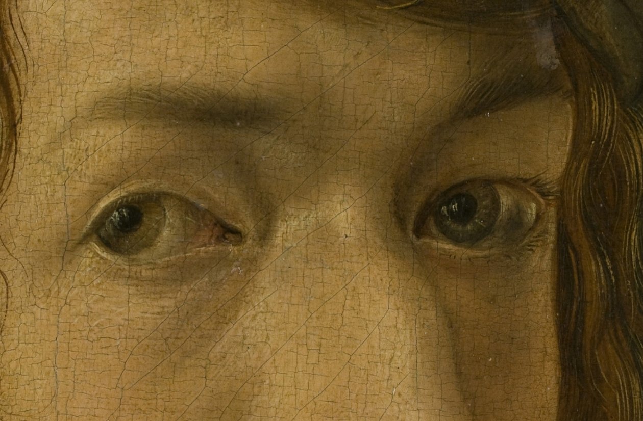 Zelfportret (Madrid), detail ogen door Albrecht Dürer