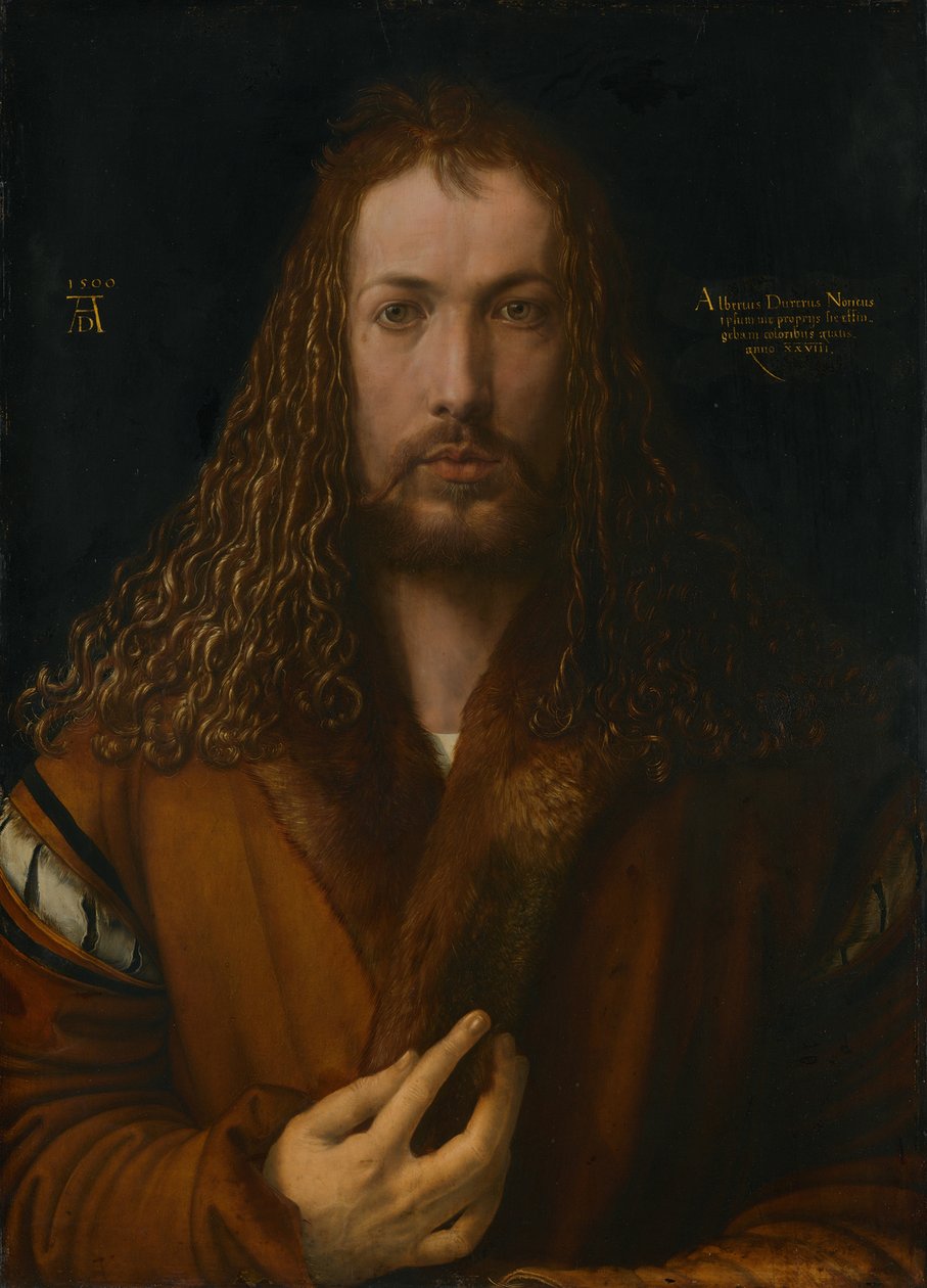 Zelfportret in een Bont Rok door Albrecht Dürer