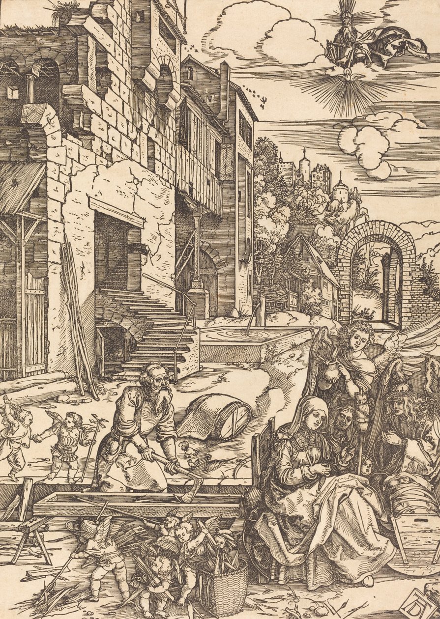 Verblijf van de Heilige Familie in Egypte, ca. 1504 door Albrecht Dürer