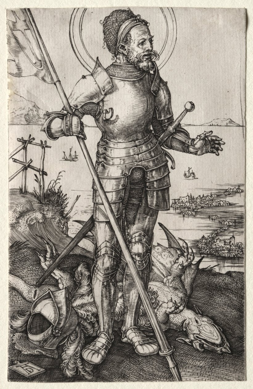 Sint Joris te Voet, ca. 1504-1505 door Albrecht Dürer
