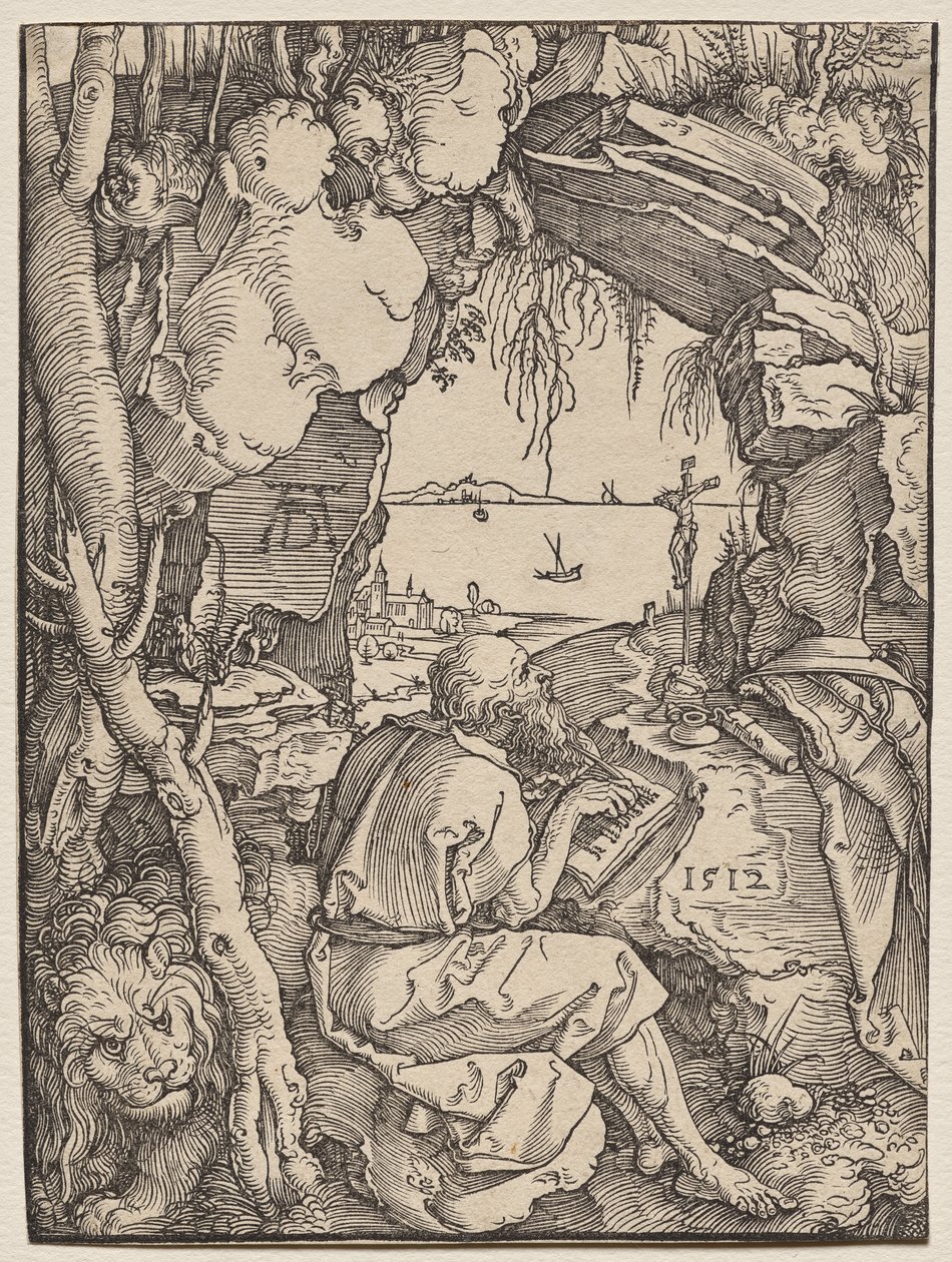 St. Hiëronymus in een grot door Albrecht Dürer