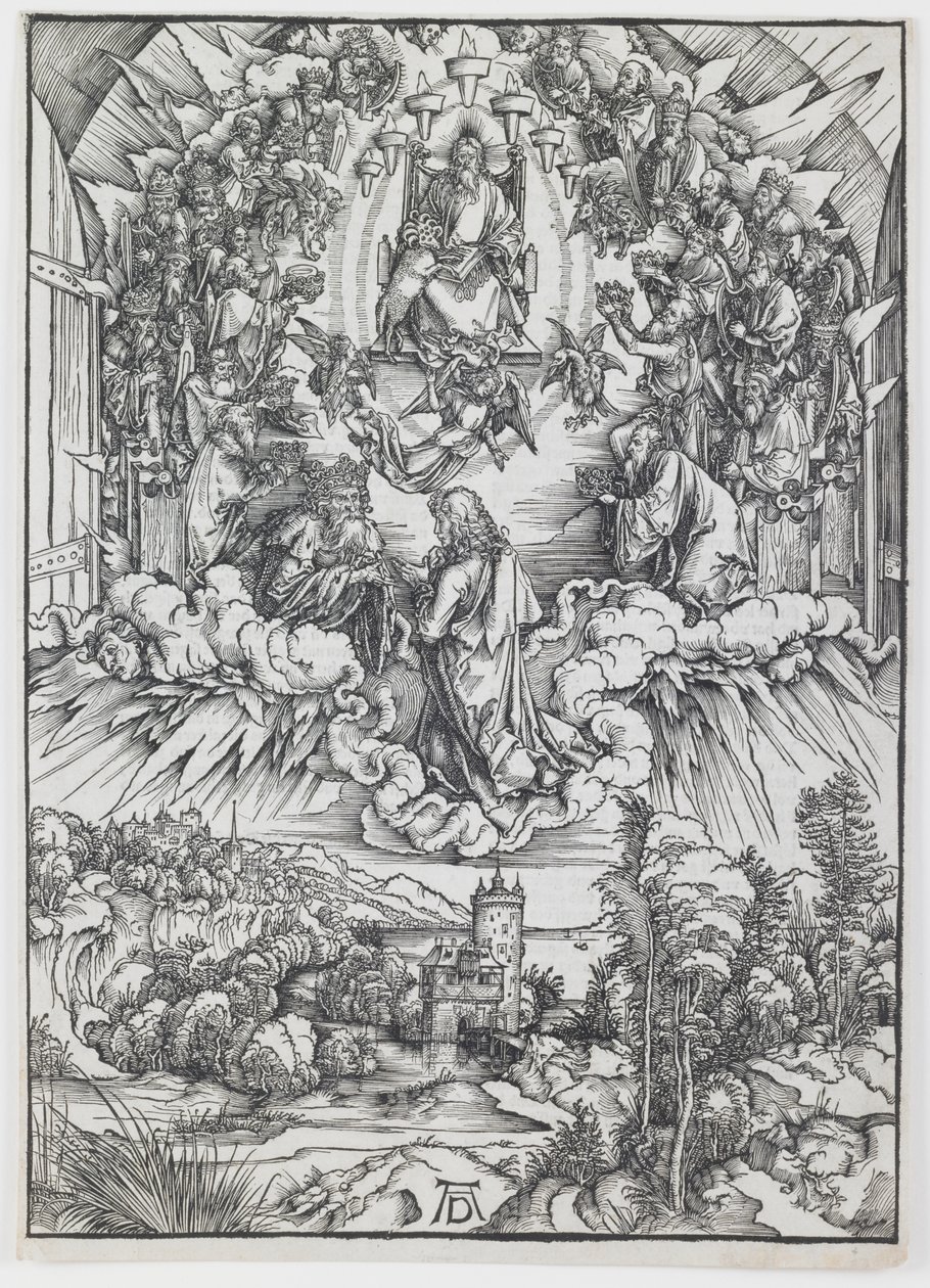 St. John voor God en de Ouderen (The Apocalypse) door Albrecht Dürer