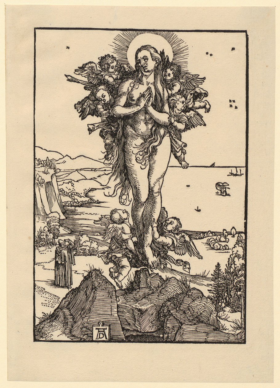 Studieblad met vijf figuren door Albrecht Dürer