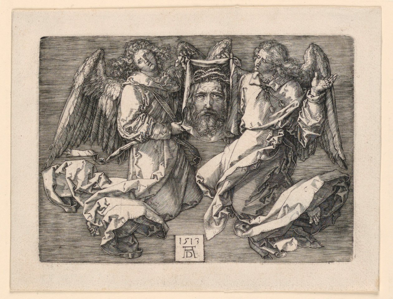 Sudarium Getoond door Twee Engelen door Albrecht Dürer