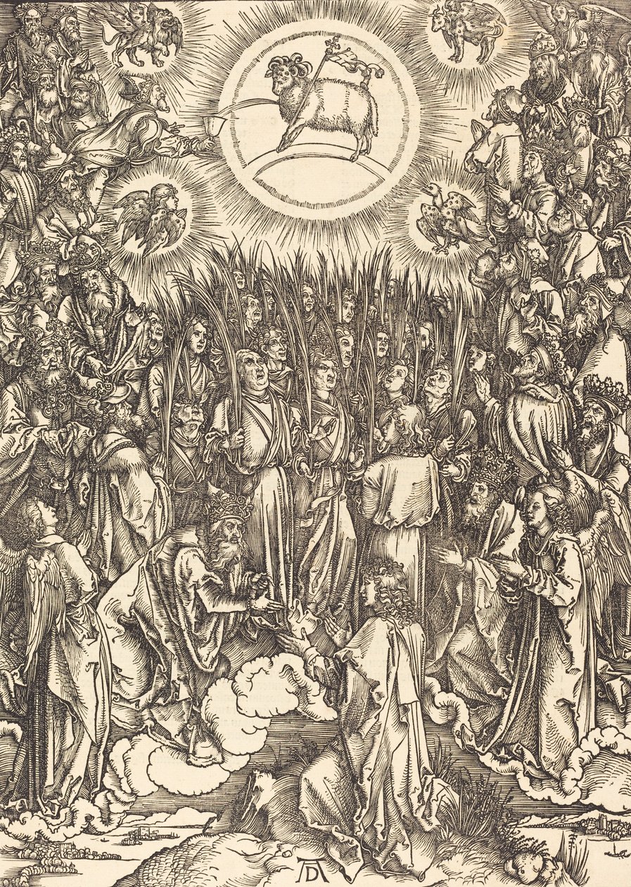 De aanbidding van het lam, 1498 door Albrecht Dürer