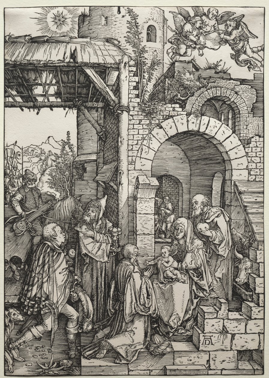 De Aanbidding der Wijzen, ca. 1501-1503 door Albrecht Dürer
