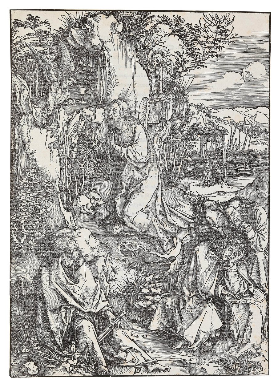 De Agonie in de Tuin, uit de serie De Grote Passie, ca. 1496 door Albrecht Dürer