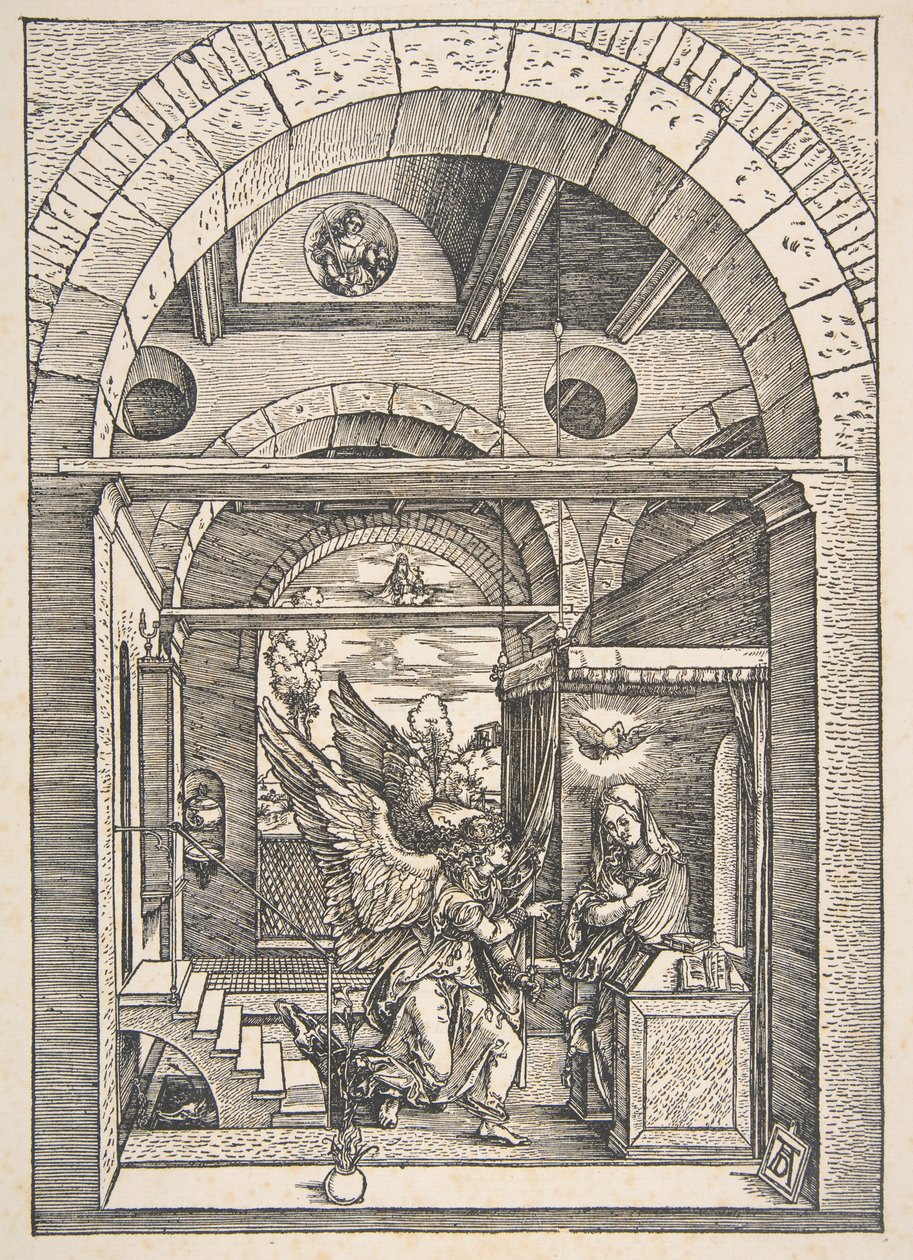 De Annunciatie, uit "Het leven van de Maagd" door Albrecht Dürer