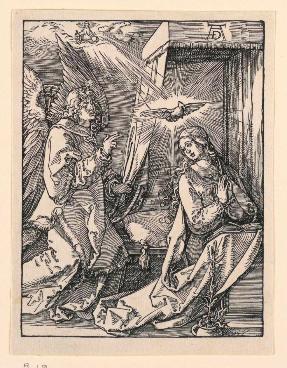 De Aankondiging, uit De Kleine Passie Serie door Albrecht Dürer