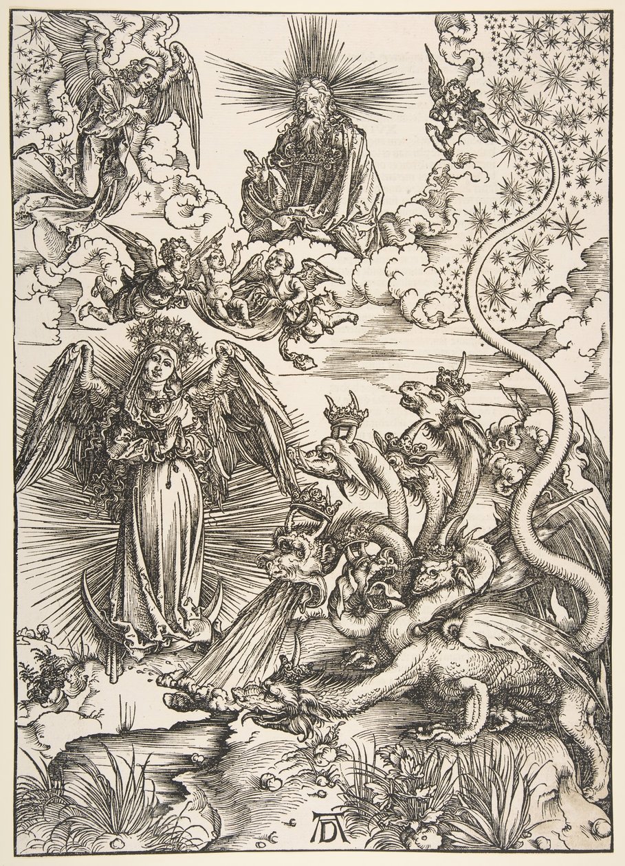 De Apocalyptische Vrouw, uit de Apocalyps-serie door Albrecht Dürer