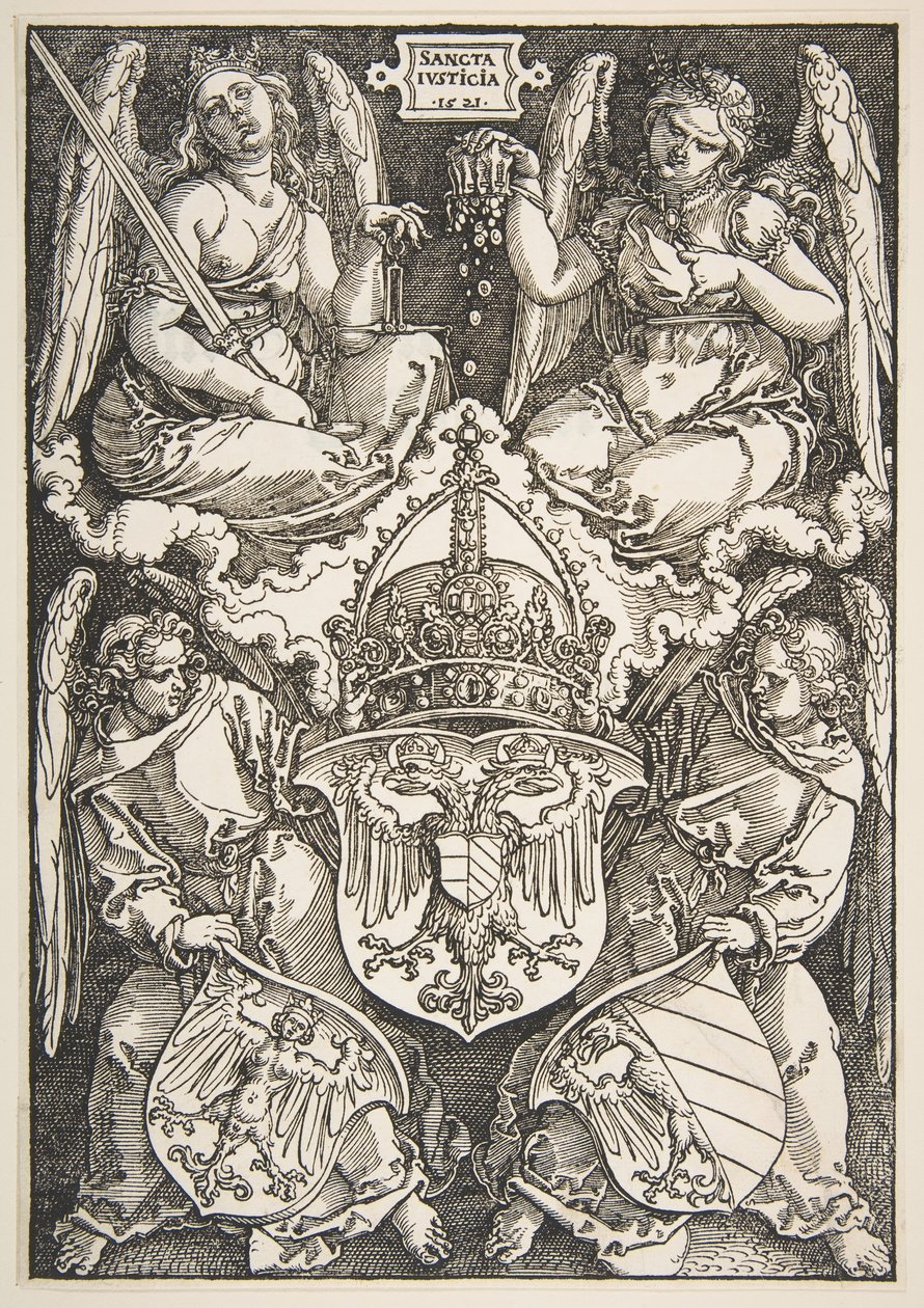 De Wapens van het Rijk en van Neurenberg door Albrecht Dürer