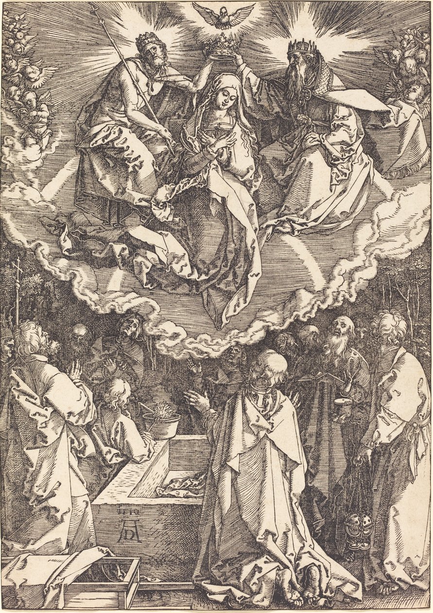 De tenhemelopneming en kroning van de Maagd door Albrecht Dürer