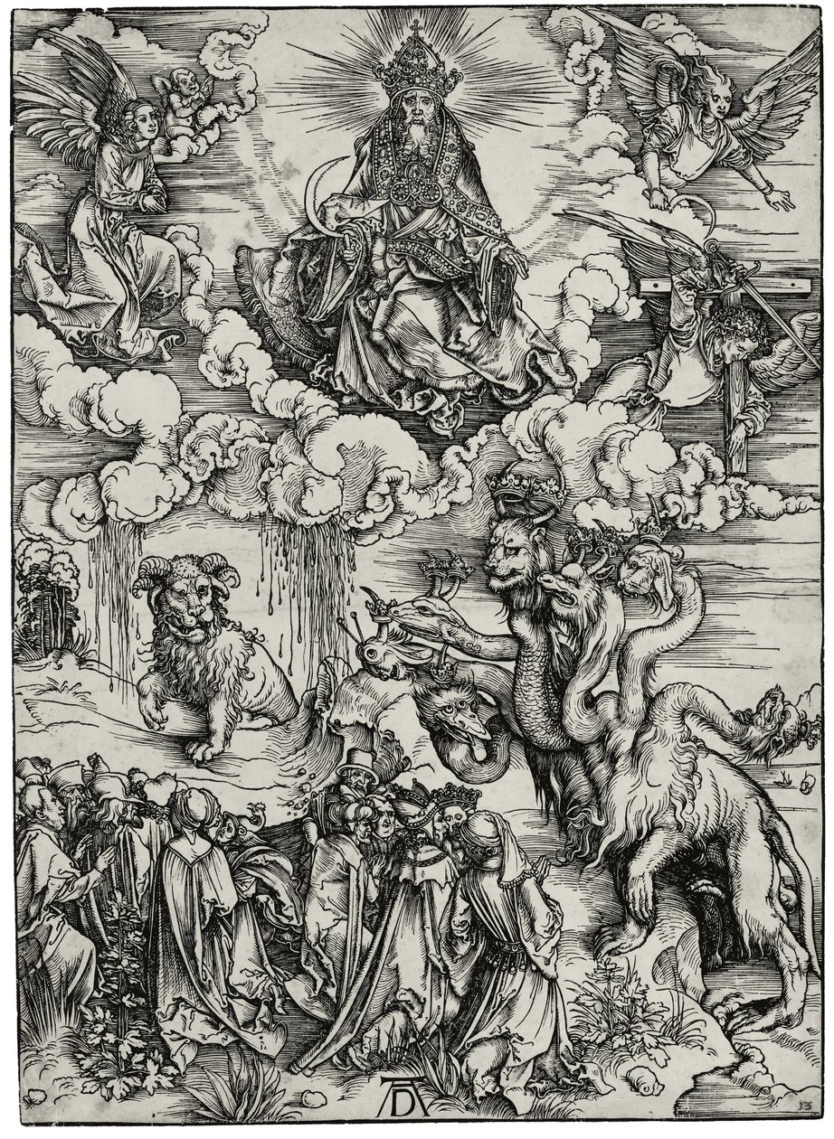 Het beest met twee horens als een lam, ca. 1497 door Albrecht Dürer