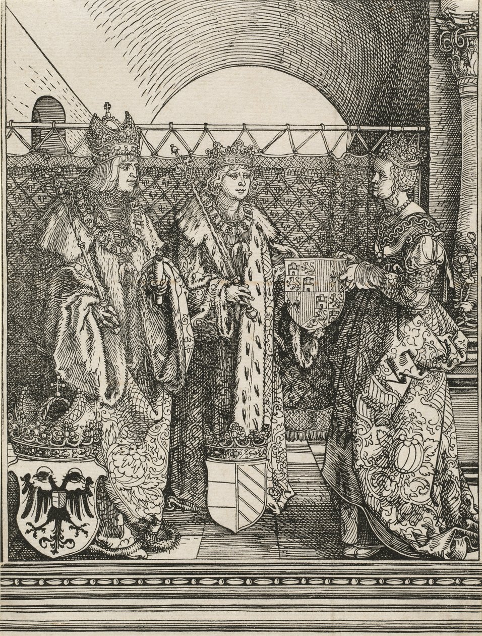 De verloving van Filips de Schone met Johanna van Castilië, 1515 door Albrecht Dürer