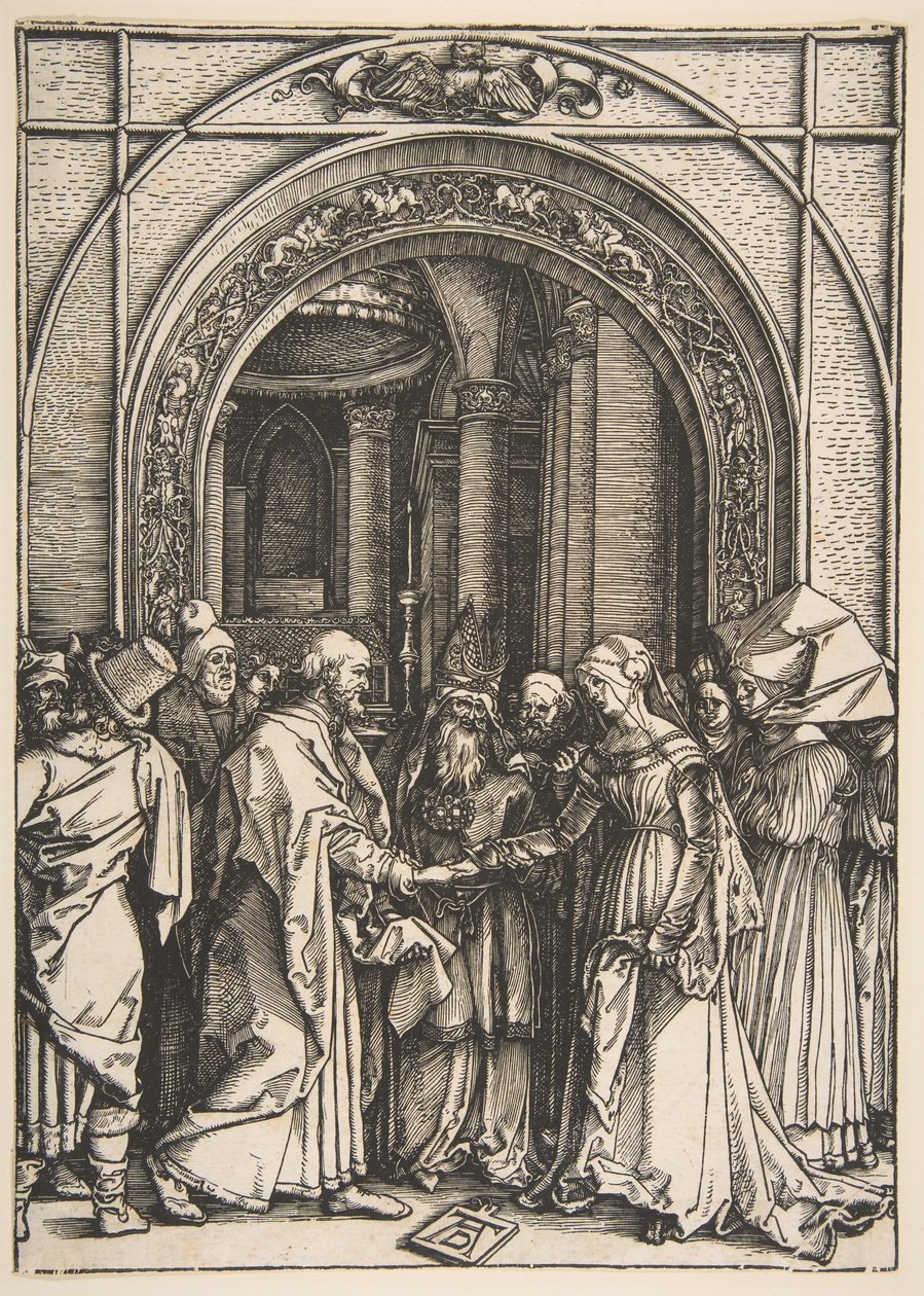 De Verloving van de Maagd, uit Het Leven van de Maagd door Albrecht Dürer