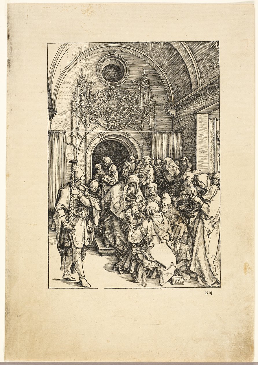De Besnijdenis van Christus, uit Het Leven van de Maagd door Albrecht Dürer