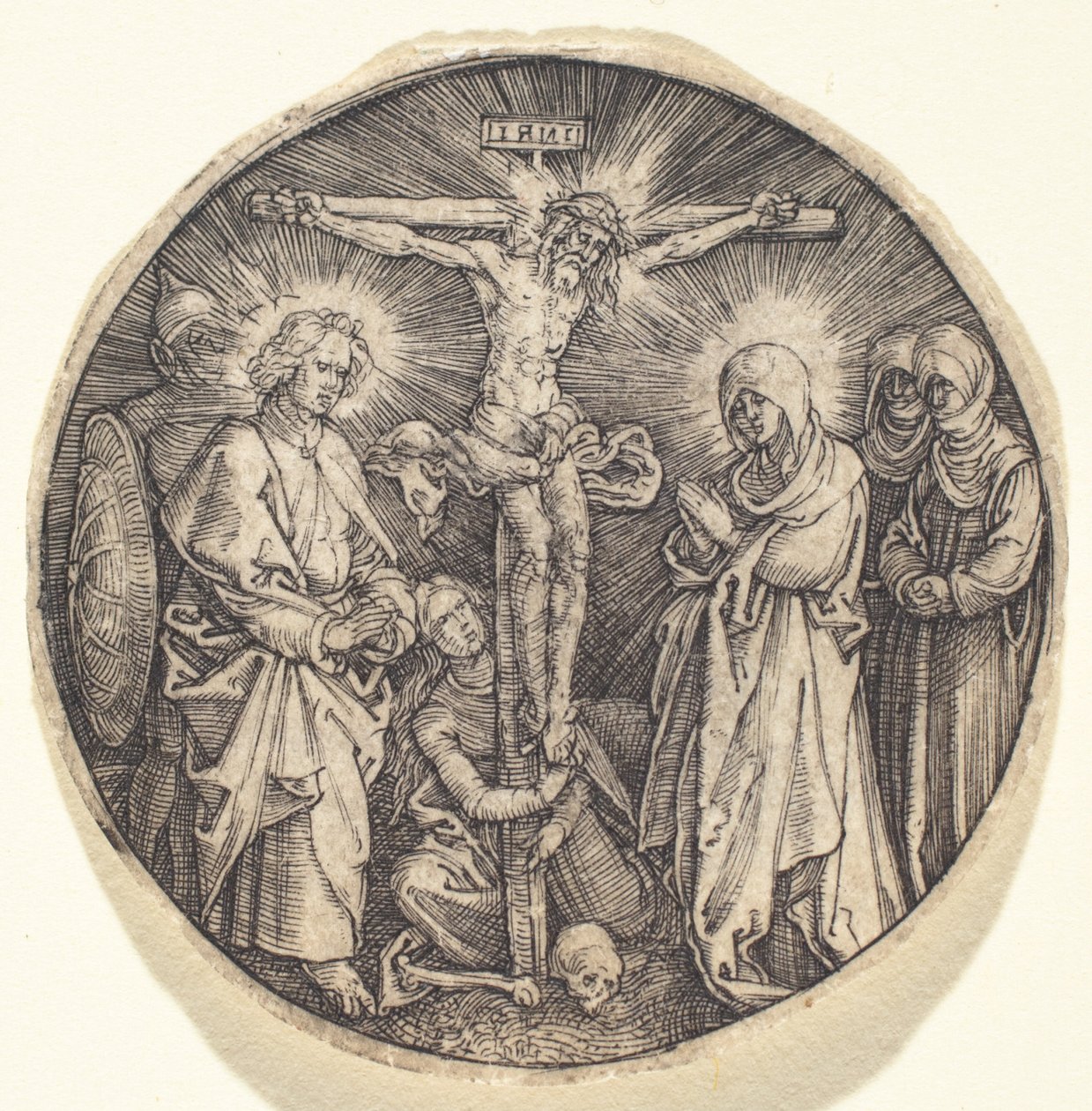De kruisiging genaamd het zwaardknop van Maximiliaan door Albrecht Dürer